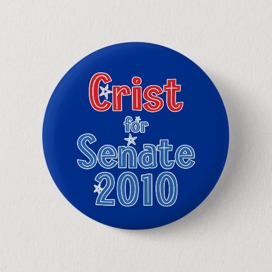 Charlie Crist for Senate 2010 Star Design Ronde Button 5,7 Cm (Voorkant)
