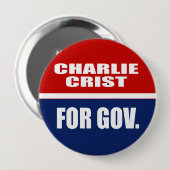 CHARLIE CRIST FOR SENATE RONDE BUTTON 4,0 CM (Voorkant /achterkant)