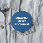 CHARLIE CRIST VOOR PRESIDENT RONDE BUTTON 4,0 CM (In situ)
