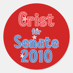 Charlie Crist voor Senaat 2010 Star Design Ronde Sticker