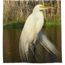Charlie de Grote Zilverreiger Douchegordijn