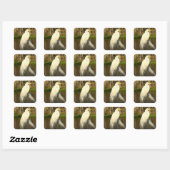Charlie de Grote Zilverreiger Vierkante Sticker (Vel)