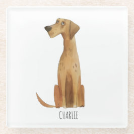 Charlie Dog Glazen Onderzetter