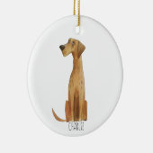 Charlie Dog Keramisch Ornament (Rechts)