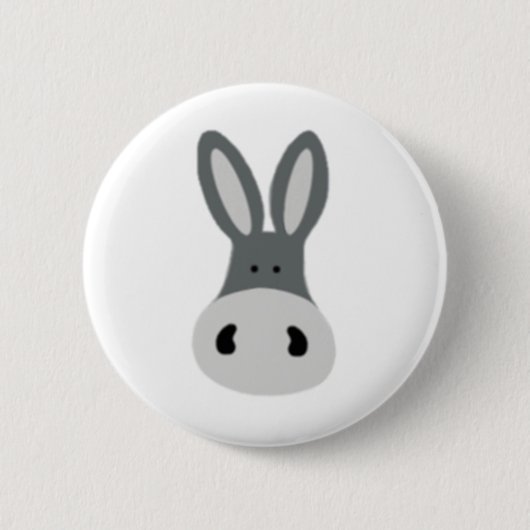 Charlie Donkey Ronde Button 5,7 Cm (Voorkant)