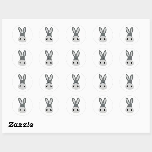 Charlie Donkey Ronde Sticker (Vel)