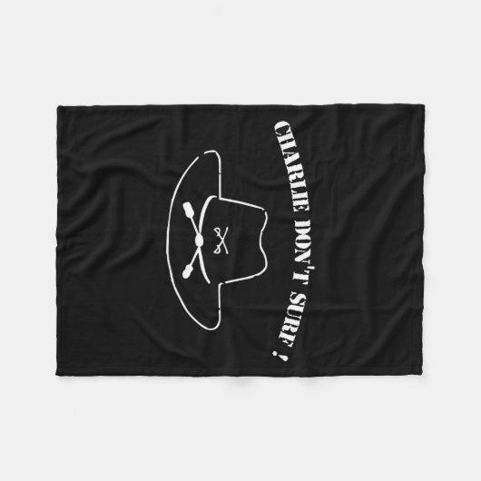 Charlie Don't Surf !  Fleece Deken (Voorkant (Horizontaal))