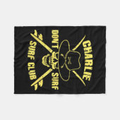 Charlie Don't Surf  Fleece Deken (Voorkant (Horizontaal))