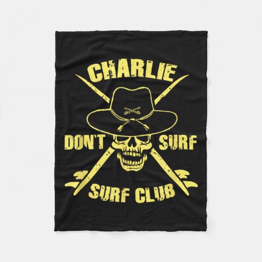 Charlie Don't Surf  Fleece Deken (Voorkant)