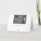 Charlie en burro van Kerstmis Feestdagen Kaart (Achterkant)