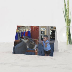 Charlie en burro van Kerstmis Feestdagen Kaart