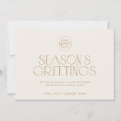 CHARLIE Gold Easy Company Logo Business Christmas Feestdagenkaart (Voorkant)