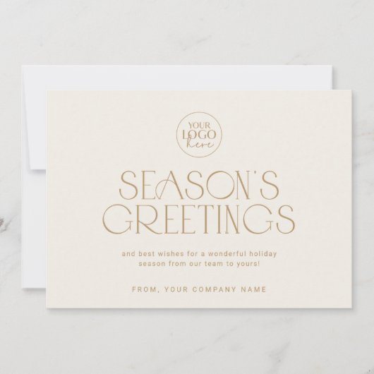 CHARLIE Gold Easy Company Logo Business Christmas Feestdagenkaart (Voorkant)