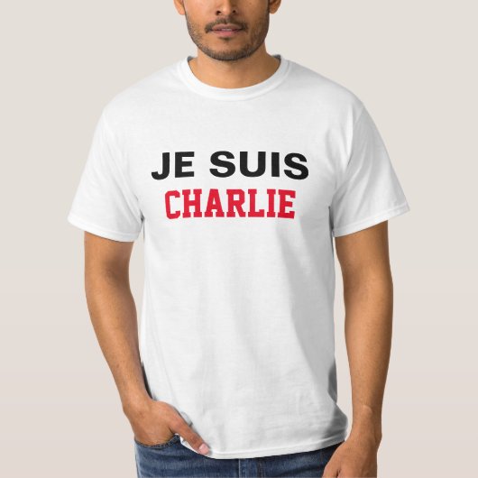 Charlie Hebdo herdenking t-shirt (Voorkant)
