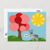 Charlie het Donkey-landschap Briefkaart (Voorkant / Achterkant)