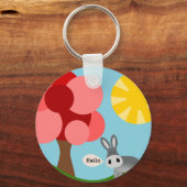 Charlie het Donkey landschap Sleutelhanger (Voorkant)