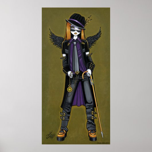Charlie Hipster Steampunk Angel Poster (Voorkant)