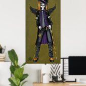 Charlie Hipster Steampunk Angel Poster (Thuiskantoor)