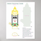 Charlie Kerstkaars tafel decor Poster (Voorkant)