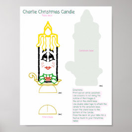 Charlie Kerstkaars tafel decor Poster