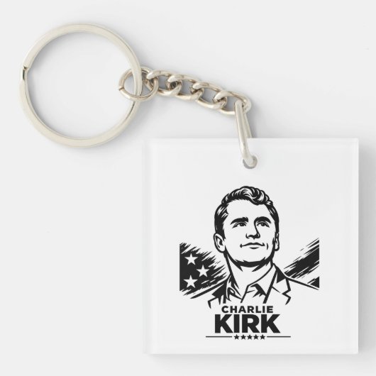 Charlie Kirk Sleutelhanger (voorkant)