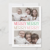 CHARLIE Kleurrijk 2 Foto Leuk Vrolijk Kerstfeest Feestdagenkaart (Voorkant)