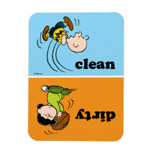 Charlie & Lucy Voetbal Schone & Vuil Afwasmachin Magneet