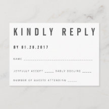 Charlie Minimalist RSVP-kaart