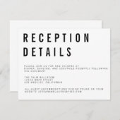 Charlie Minimalistische Bijlagekaart Informatiekaartje (Voorkant / Achterkant)