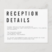 Charlie Minimalistische Bijlagekaart Informatiekaartje (Voorkant)