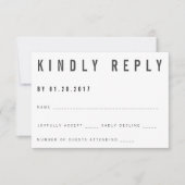 Charlie Minimalistische RSVP Kaart (Voorkant)