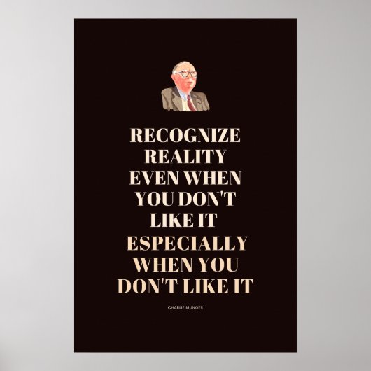 Charlie Munger Quote 8 Poster (Voorkant)