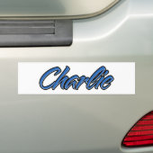 Charlie Name blue Aufkleber Sticker Autoaufkleber (Op auto)