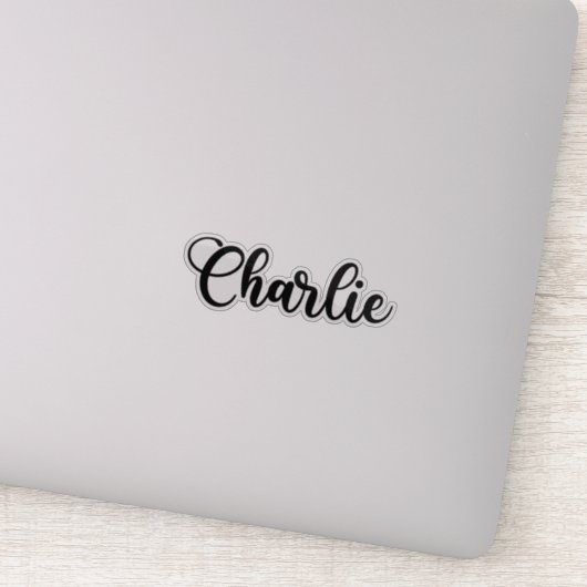 Charlie Name - Handgeschreven kalligrafie Sticker (Detail)