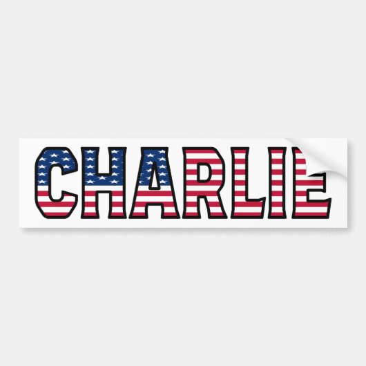 Charlie Name Vorname USA Aufkleber Sticker Auto (Voorkant)