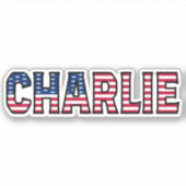 Charlie Name Vorname USA Sticker Stickerset (Voorkant)