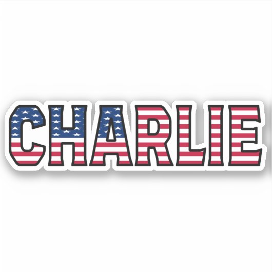 Charlie Name Vorname USA Sticker Stickerset (Voorkant)