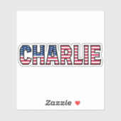 Charlie Name Vorname USA Sticker Stickerset (Vel)