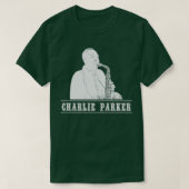Charlie Parker witte retro T-shirt (Design voorkant)