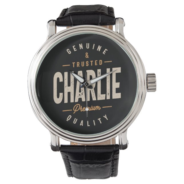 Charlie Personalized Name - Funny Charlie Horloge (Voorkant)
