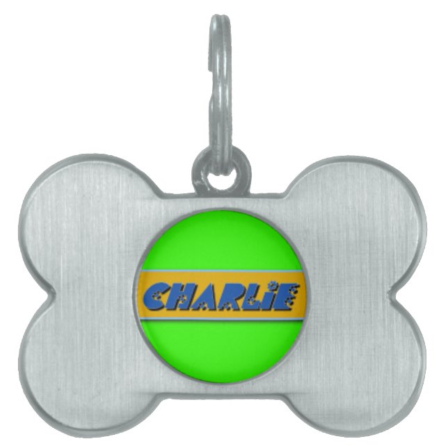 Charlie Pet Tag Huisdieren Naamplaatje (voorkant)