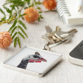 Charlie Premium Square Sleutelhanger (Zijkant)