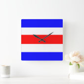 Charlie Red White Vierkante Klok (Huis)