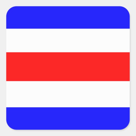 Charlie Red White Vierkante Sticker (Voorkant)