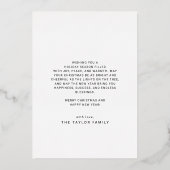 CHARLIE Rood Goud Folie Fun Foto Prettig Kerstfees Feestdagenkaart (Achterkant)