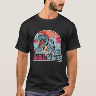 Charlie Saurus Funny Personalised Dinosaur T Rex N T-shirt