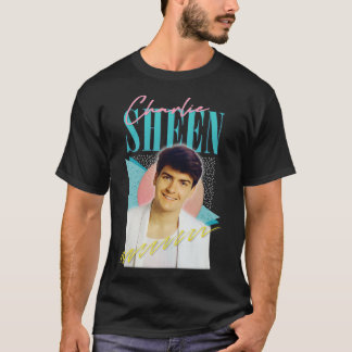 Charlie Sheen jaren '80 esthetisch T-shirt