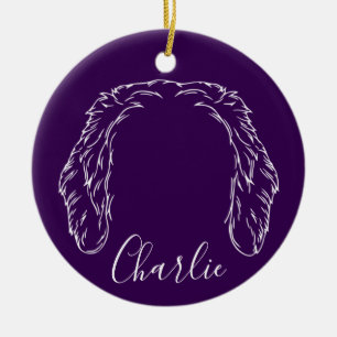 Charlie-sieraad (pootafdrukken) keramisch ornament