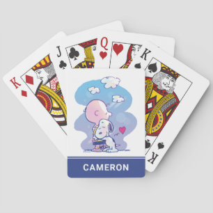 Charlie & Snoopy knuffelen speelkaarten