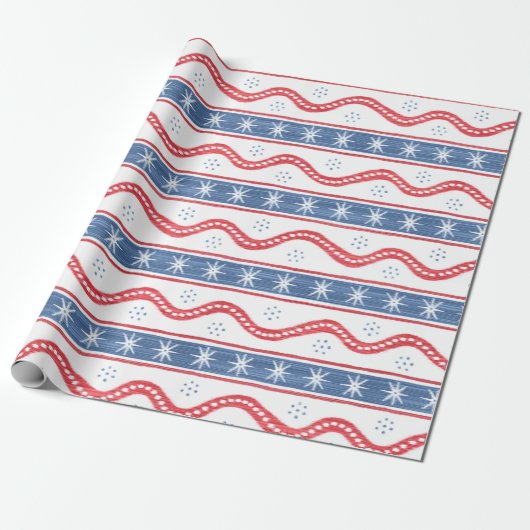 Charlie Stripe Cadeaupapier (Uitgerold)